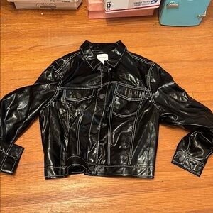Nine West Black Jean Jacket Classic Style